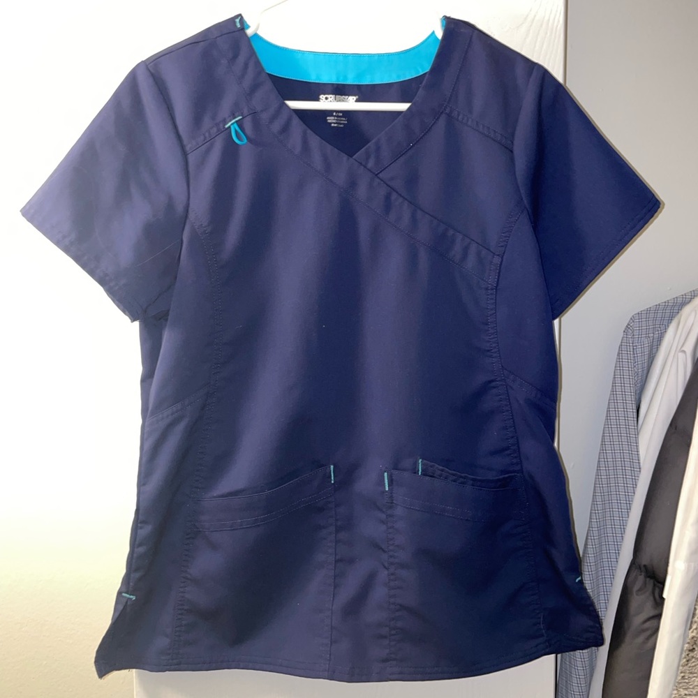 Navy scrub top